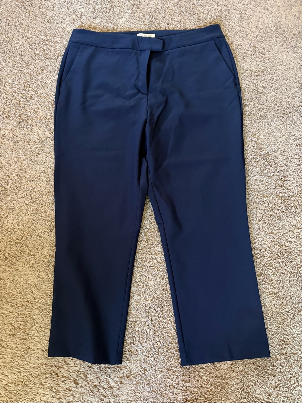 Rachel Zoe Navy Cropped Straight Trousers